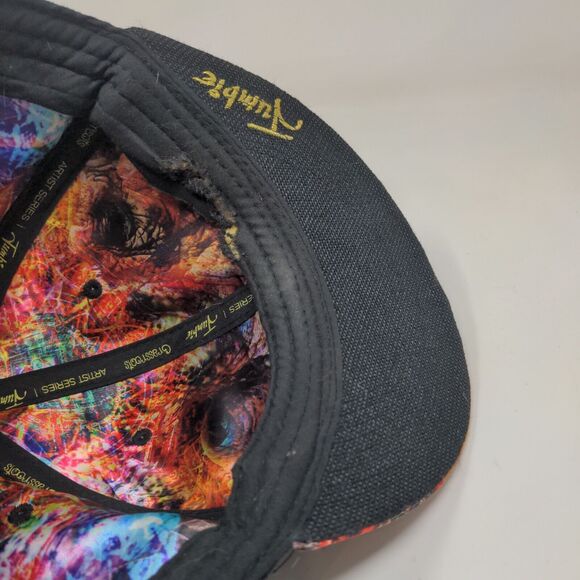 Revolution Men's Fitted Flat Bill Cap Black 100% Hemp Embroidered Logo - Picture 11 of 14